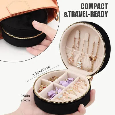 Travel Jewelry Box Mini Jewelry Organizer Box Case For Rings Earrings Necklace • $14.29