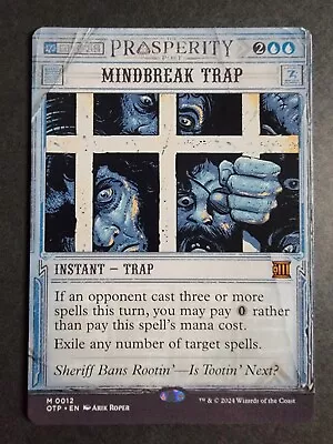 Mindbreak Trap Mythic MTG OTJ Breaking News • $31