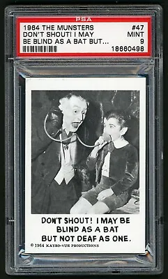 1964 Leaf Munsters Card #47 Don't Shout! I May Be Blind As A Bat... PSA 9 • $127.89