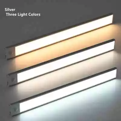 £17.88 • Buy NEW Ultra Thin LED PIR Motion Sensor Light Strip Cabinet USB Type-C Rechargeable