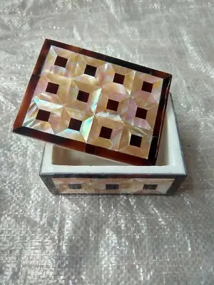 8 X6  Marble Jewelry Trinket Box Inlay Pietra Dura Mosaic Malachite Gift Items • $489.50