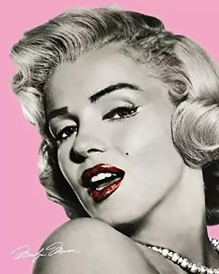 Mini Poster Marilyn Monroe Red Lips Pink Background • $5.95