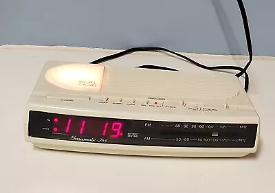 Vtg Chronomatic 264 AM/FM Clock Radio Light Realistic Radio Shack #12-1574 WORKS • $20