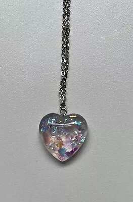 Handmade Epoxy Resin  Hologram Necklace • £12