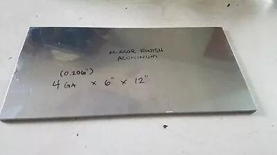 Aluminum Plate  6  X 12    Mirror Finish  Sheet 4 Ga 1/4  3/16  • $13.50