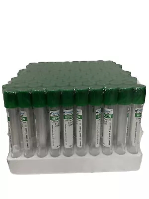 Lithium Heparin Blood Collection Tubes- Vacuum Blood Tubes 6mL- Sterile-13x100mm • $13.99