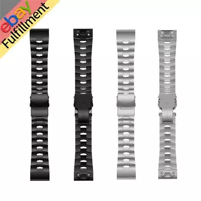 22/26mm Optional Titanium Steel Watch Band Strap For Garmin Fenix 6 6X 5 5X 3 • $34.15