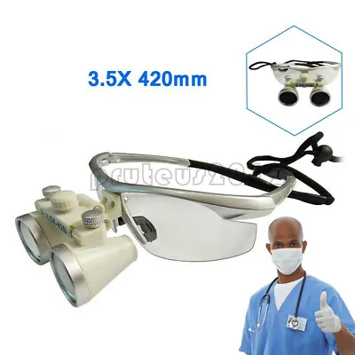 HAF Dental Loupes Binocular Dental Magnifier Medical Glasses 3.5x420mm • $35.80