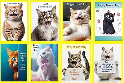 Father's Day Cards - From The Cat Personalised Optional • £3.44