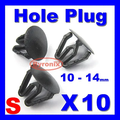 £2.59 • Buy Hole Plugs Plastic Blanking Grommet Trim Snap In Clips Kit Car Boat Bike Black S