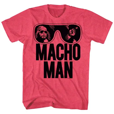Macho Man Randy Savage Sunglasses Men's T Shirt Old School Wrestler Costume Red • $25.50