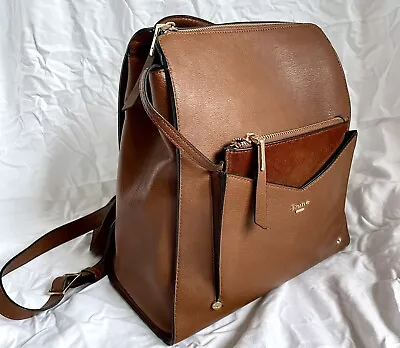 Tan Brown Leather Backpack Bag & Purse DUNE London • £30