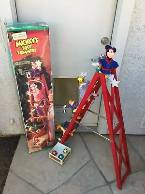 Disney 1994 Mr. Christmas Mickey's Tree Trimmers Animated 46  Ladder - Pls Read • $75