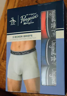 PENGUIN Munsingwear 3-pk Boxer Briefs COTTON STRETCH Men S 28-30  NWT $39 • $20