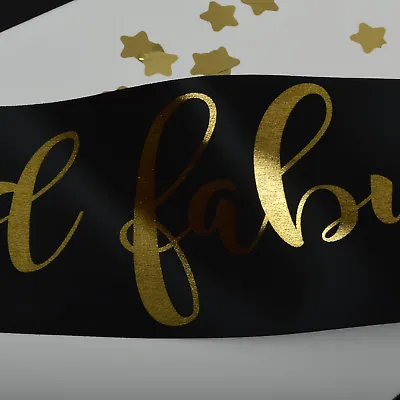 30th BIRTHDAY SASH | 30 And Fabulous | Thirtieth Birthday Gift Luxurious Sash • £2.95