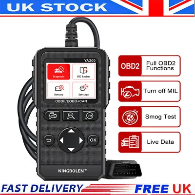 Engine Error Car Diagnostic Scanner Code Fault Erase Reset Tool Reader OBD2 EOBD • £14.79