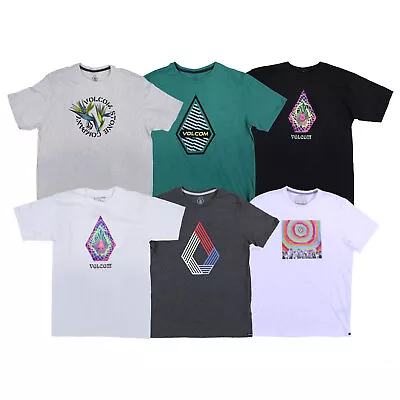 Volcom Mens Graphic T-Shirt Short Sleeve Crew Neck Top Logo White Gray Black New • $19.99