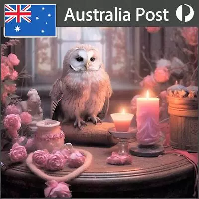 5D DIY Full Round Drill Diamond Painting Owl And Rose Kit Home Decor 30x30cm • $10.19