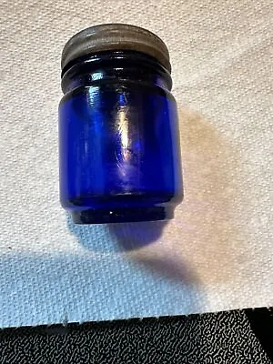 Vintage Vicks VapoRub Blue Glass Jar 2.5  • $3.99