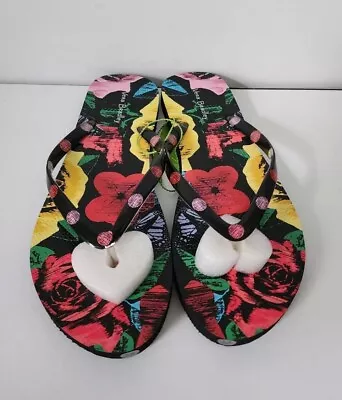 New Vera Bradley Women's Flip Flop Medium 8 Havana Rose Thong Shower Sandals  • $29.99