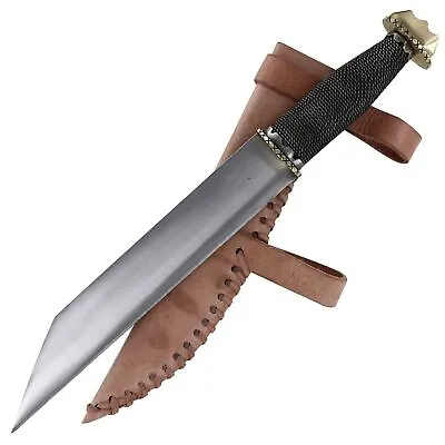 Ceremonial Medieval Viking Seax Knife W/ Wire Wrapped Handle & Sheath Included • $46.99