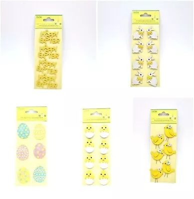 Easter Card Stickers Toppers  - Craft Scrapbooking Embellishments - Bunny Chicks • £3.14