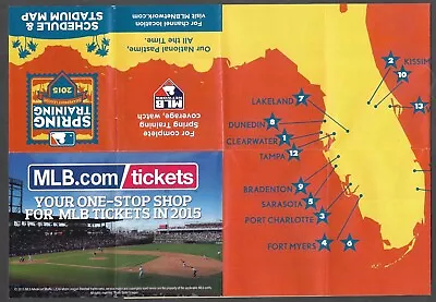 2015 FLORIDA GRAPEFRUIT LEAGUE  MLB.com  Spring Training  POCKET SCHEDULE  EX-MT • $2.25