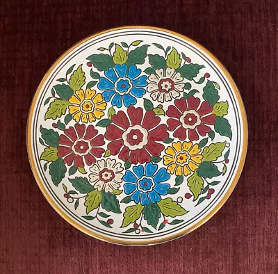 Hand Made Manousakis Ceramic Rhodes Greece Decorative Plate 9.5” - VG Condition • $36