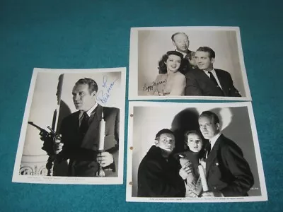 (3) 1941 Universal Pictures HORROR ISLAND Movie Still LOT Peggy Moran SIGNED X3 • $33