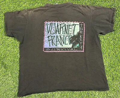 Vintage 1991 Vuarnet France The Key 4 Survival Double Sided T-Shirt Men's XL USA • $29.69