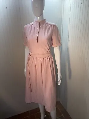 Vintage 1960s 70s Butte Knit Pink 2 Piece Skirt Outfit 6/8 • $32.99