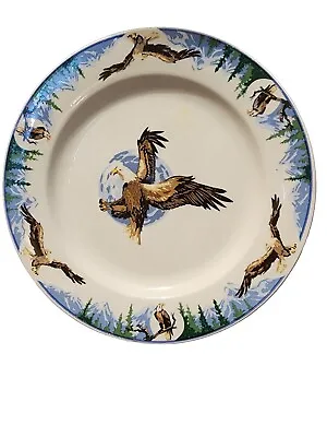 Vintage Tienshane Stoneware Flying Eagle Cup Plate • $10