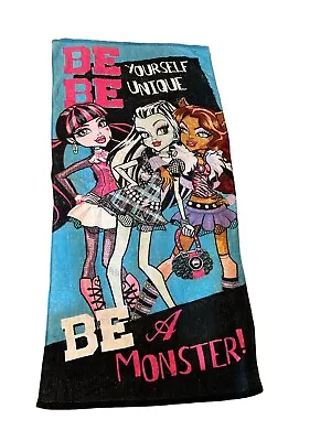 Monster High Cotton Beach Towel Mattel Be Yourself Be Unique Summer 2013 • $12.99