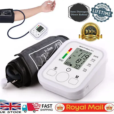Digital Automatic Blood Pressure Monitor Upper Arm BP Machine Heart Rate 2023 • £9.59