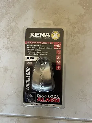 Xena XX-6 Motorcycle Disc Lock With Alarm - Stainless Steel XX6 -brand New • $69.99