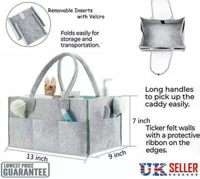 £8.99 • Buy Mrs Hinch Grey Baby Storage Organizer Bag Caddy Home Cleaning Compartments Nappy