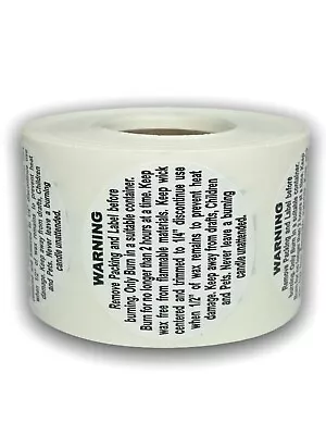 Candle Warning (2 ) Burning Safety Direction Sticker Self-Adhesive 500 Labels • $8.62