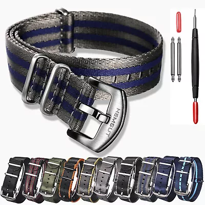 18mm 20mm 22mm 24mm Nylon Watch Strap Military Ballistic Watch Band Heavy Buckle • $11.99