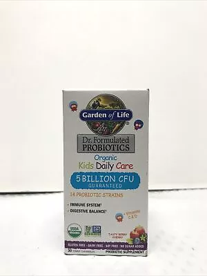 $16 • Buy Garden Of Life Dr. Formulated Probiotics Kids Daily Care 30 Chewables 05/24 New
