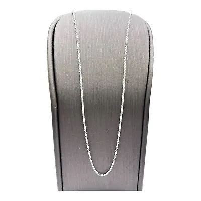 18ct 18K White Gold Italian Fine Cable Link Chain Necklace 1.64 Grams 45cm. New • $215.29