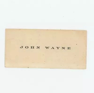 1907-1979 John Wayne The Duke Westerns Actor Vintage Autographed Business Card • $120