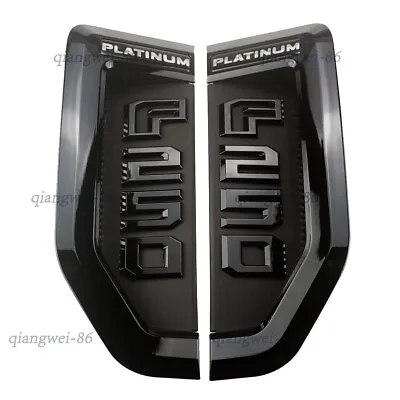 For 2017-2022 F250 PLATINUM Emblems DRIVER &PASSANGER Side Badge Black • $180