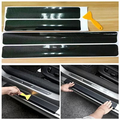 Carbon Fiber Car Door Sill Plate Protector Entry Sticker 2023 Parts Accessories • $14.99