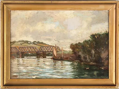 A.R.H - Early 20th Century Oil Railway River Crossing • £113