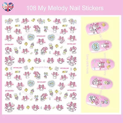 🌸MY MELODY SANRIO 108 3D Nail Art Stickers Decals Transfers Kawaii UK SELLER🌸 • £2.99