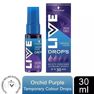 Schwarzkopf LIVE Colour Drops Semi-Permanent Hair Dye Orchid Purple • £9.99