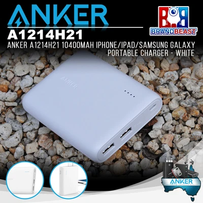 $89.95 • Buy Anker A1214H21 10400mAh IPhone/iPad/Samsung Galaxy Portable Charger - White