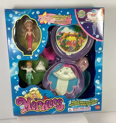 VTG Merwees Mermaid 1997 Wedding Party Compact Seashell Collection Cap Toys D1 • $150.96