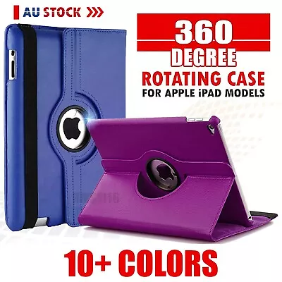 IPad Leather Case Cover 10th 9th 8th 7th 6th 5th Gen Air 4th 3rd 2 Mini 6  360 • $6.79