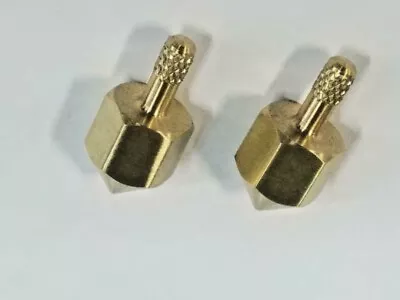 Two Metal Spinning Tops * Solid Brass * Made In The Usa* Free Shipping • $15.99